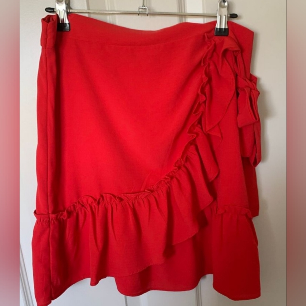 Rebdolls Always Winning Ruffled Wrap Skirt Size 5x